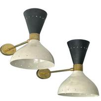 A Pair of Wall Sconce Diabolo Modern Brass Italian Wall Lights Beautiful Wall Fixture Lamps black