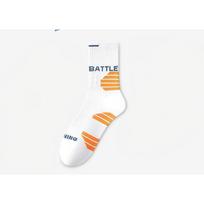 Men's Cotton Mid-calf Summer Lightweight Odor-resistant Sports Socks 1 pair oranžinė