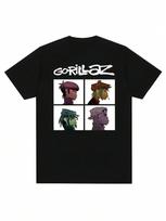 Muzikinės grupės Gorillazs Punk Rock Spausdinti Marškinėliai 90-ųjų Atsitiktiniai Mados Trumpomis Rankovėmis Didelio Dydžio Marškinėliai Unisex Q S