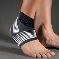Adjustable Compression Ankle Brace for Men Women Sports Injury Protection Strong Comfortable Fit Support S black