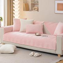 Plush Herringbone Sofa Cover Anti-slip Couch Protector Removable Slipcover for Living Room Kids Mat 70x70cm 1pcs