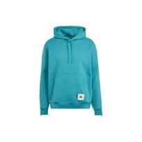 Adidas Lounge Fleece Hoodie With Logo Patch Men Tops Arctic-Blue IM0479 M blue