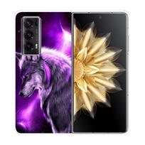 Hard PC Cover For Honor Magic V2 5G Foldable ShockProof Phone Cases For Honor Magic VS2 V2 V 2 Back Clear Shell Cover Funda HONOR Magic V2 purple