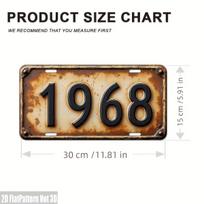 Metal Sign Aluminum License Plate Tag Polished Metal Front Car Plate FadeResistant  Easy Install Fit for Carsfor BarD Flat 15x30cm(5.9x7.8inch)
