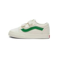 Vans Old Skool Series V Canvas Retro Velcro Low Top Skate Shoes Baby sneaker White Green VN000D3YRFX 19