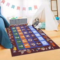 Svetainės kilimas Darbo kambarį Miegamąjį Biurą Prieškambario Koridorių Lauko dekoratyvinis kilimas Edukacinis dizainas Spalvinga abėcėlė 50X80CM