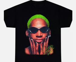 DENNIS RODMAN T-SHIRT Rare Homage Vintage Rap Tee Hip Hop Style XXXL black