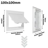 Removable Opening Flap Cover Plate White Inspection Hole Wall Access Doors  Doors Wall Ceiling 100x100mm