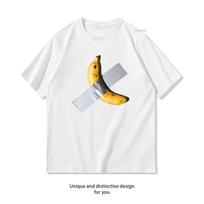 Best Quality Banana Duct Tape tshirt Unisex Unisex Casual cotton graphic t shirts Adult streetwear camisetas tops tee clothes S white