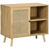 Sandėliavimo spintelė komoda 1 rotango durys medžio efektas - Matmenys. 80I x 39P x 70A cm 80 x 39 x 70 cm