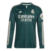 Adidas Originals Real Madrid 26/27 Sezono Išvykos Greitai Džiūstanti Slim Fit Dryžuota Ilgomis Rankovėmis Futbolo Marškinėliai Žaidėjo Versija Vyriški Viršutiniai Drabužiai KC3980 XL