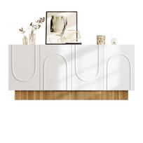 Moderni spintelė su 4 durelėmis, didelė daiktų laikymo erdvė ir aiški U formos konstrukcija, svetainei ir valgomajam, 160×75×38cm 160 x 38 x 75 cm