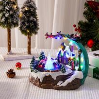 Christmas new fountain house glowing snow house Christmas gifts Christmas ornaments decoration