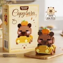 Cute Capybara Building Blocks Figure Micro Bricks Educational Toys DIY Model Fun STEM Toy Desktop Decor Model  Collectible