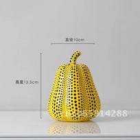 Moliūgų taškuoti Yayoi papuošalai Moderni skulptūra Kusama taškai Pelėda Menas Interjeras Vestuvės Kalėdiniai menai Namų paukščių dekoracija Biuras yellow