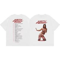 Vintage Washed Katy Perry The Lifetimes Tour 2026 Pop Music Tour Merch Graphic T-shirt Men Women Printed Tee Summer Casual Fashion Clothing Unisex 4XL brown