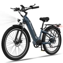 Elektrinis dviratis 26  EVERCROSS EK16 Fat Bike|Baterija 48V 15Ah Nuvažiuojamas atstumas 100km|Diskiniai stabdžiai Programėlė LCD ekranas|Idealiai tinka laisvalaikiui Mėlynas