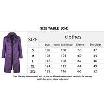 Joker Purple Coat Heath Ledger Cosplay Costume Movie Clothing Halloween Comic-Con Carnival Party Props Adult Long Style Coat Size S white