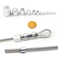10-50Pcs Durable M1 to M12 Crimp Sleeve Round Single Hole Hardware Cable Clip Fixing Clip Aluminum Wire Ferrules Steel Wire Rope 50Pcs M1.2