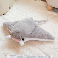 New Simulation Fish Manta Ray Plush Toy Devil Rajiformes Cute Mobulidae Plushies Pillow Stuffed Soft Marine Life Dolls Gifts 50cm white