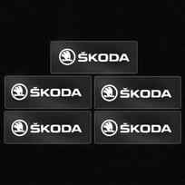 Car Interior Decoration Stickers Pasted Waterproof Decor For Skoda Fabia 1 2 Octavia A7 Superb Rapid Yeti Karoq Vision VRS Kamiq black