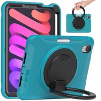 Case For iPad Mini 7 A17 Pro 2024 Mini 7 2021 8.3  A2993 A2995 A2996 A2567 A2568 A2569 360 Rotating Stand Armor Cover Shockproof Mini A17 Pro 2024 blue