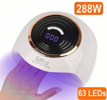 Nagų lempa LIVMAN SUN C2 su UV LED manikiūrui ir pedikiūrui – su nuimamu pagrindu, 288 W, 63 LED, balta