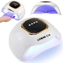 LIVMAN C4 lempa su UV LED manikiūrui ir pedikiūrui – su nuimamu pagrindu, 288W, 63LED, balta