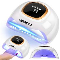 Nagų lempa LIVMAN C4 su UV LED manikiūrui ir pedikiūrui – su nuimamu pagrindu, 288W, 63 LED, balta