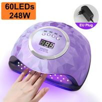 Nagų lempa LIVMAN SUN Y13 su UV LED manikiūrui ir pedikiūrui – su nuimamu pagrindu, 248W, 60LED, violetinė