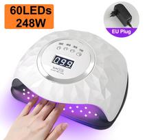 Nagų lempa LIVMAN SUN Y13 su UV LED manikiūrui ir pedikiūrui – su nuimamu pagrindu, 248 W, 60 LED, balta