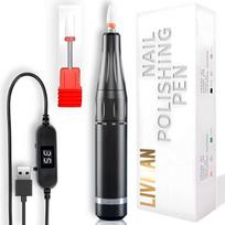 Nagų freza LIVMAN UV-201 manikiūrui ir pedikiūrui su 1 universaliu antgaliu, maitinama USB laidu, 20 W, 35 000 aps./min., juoda