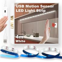 USB maitinamas judesio daviklio LED juostos apšvietimas LIVMAN DGH-DD-07, 4 m, 240 LED, 4 W/m, baltas