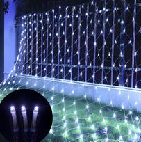 Elektrinėmis maitinamos Kalėdinės girliandos lemputės LIVMAN YN-401 su 8 apšvietimo režimais, 2x3 m, 192 LED, baltos