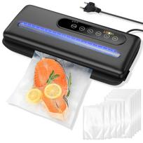 Vakuuminis pakuotuvas LIVMAN B1 sausiems ir šlapiems maisto produktams su 10 vakuuminių maišelių rinkiniu, 120 W, juodas