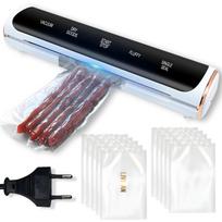 Vakuuminis pakavimo aparatas LIVMAN ZL-8501 sausam ir drėgnam maistui su 10 vakuuminių maišelių komplekte, 120 W, baltas naujas EAN)