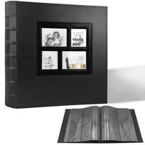 400 kišenių fotoalbumas LIVMAN B400 portreto ir kraštovaizdžio formato 10x15 cm nuotraukoms, juodas
