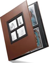 500 kišenių fotoalbumas LIVMAN 500 portreto ir kraštovaizdžio formato 10x15 cm nuotraukoms, rudas