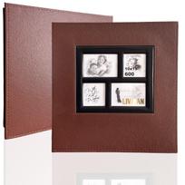 600 kišenių nuotraukų albumas LIVMAN B600 portreto ir kraštovaizdžio formato 10x15 cm nuotraukoms, rudas