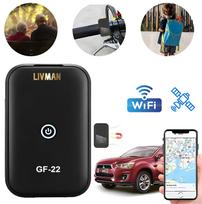 USB įkraunamas ir magnetiškai tvirtinamas mini GPS sekiklis LIVMAN GF-22, valdomas 365GPS programėlės, skirtas transporto priemonių, žmonių, naminių gyvūnų ir bagažo sekimui bei stebėjimui, juoda