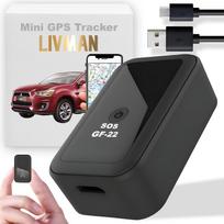 USB įkraunamas ir magnetu pritvirtinamas mini GPS sekiklis LIVMAN GF-22, valdomas 365GPS programėle transporto priemonių, žmonių, naminių gyvūnų ir bagažo sekimui bei stebėsenai, juodas
