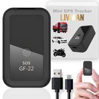 USB įkraunamas ir magnetiškai tvirtinamas mini GPS sekiklis LIVMAN GF-22, valdomas 365GPS programėle transporto priemonių, žmonių, naminių gyvūnų ir bagažo stebėjimui bei priežiūrai, juodas