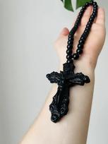 Automobilio dekoro atgalinio vaizdo veidrodžiui su kryželiu – veidrodžio dekoracija – kryžius