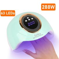 Nagų lempa LIVMAN SUN C3 su UV LED manikiūrui ir pedikiūrui – su nuimamu pagrindu, 288 W, 63 LED, mėtų