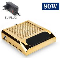 Nagų dulkių surinkėjas LIVMAN BQ-858-8Plus manikiūrui ir pedikiūrui su besisukančiu reguliuojamu galios mygtuku, 80 W, aukso spalvos