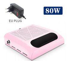 Nagų dulkių surinkėjas LIVMAN BQ-858-8Plus manikiūrui ir pedikiūrui su besisukančiu reguliuojamu galios mygtuku, 80 W, rožinis