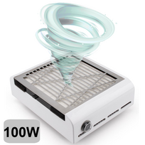 Nagų dulkių siurblys LIVMAN 858-13 manikiūrui ir pedikiūrui su kalibruotu siurbimo greičiu, 100 W, baltas
