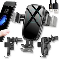 Telefono laikiklis LIVMAN HSX5 su išmaniuoju Qi 15W belaidžio įkrovimo funkcija – tvirtinamas prie automobilio salono ventiliacijos grotelė (vėdinimo angos), su pilna 360° rotacija ir indukciniu autom