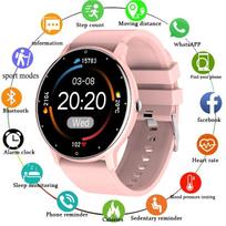 Išmanusis laikrodis LIVMAN ZL02C Pro su sveikatos ir fitneso sekimo funkcijomis, 1,28 colio (3,25 cm) TFT jutikliniu ekranu, įvairiais sporto režimais ir Da Fit programėlės valdymu, rožinis