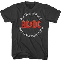 AC/DC Noise Pollution Smoke Rock and Roll Music Band T-Shirt S gray